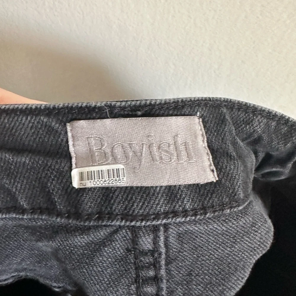 Boyish Washed Black Moonfleet High Rise Button Fly The Andy Denim Midi Skirt - Picture 6 of 9